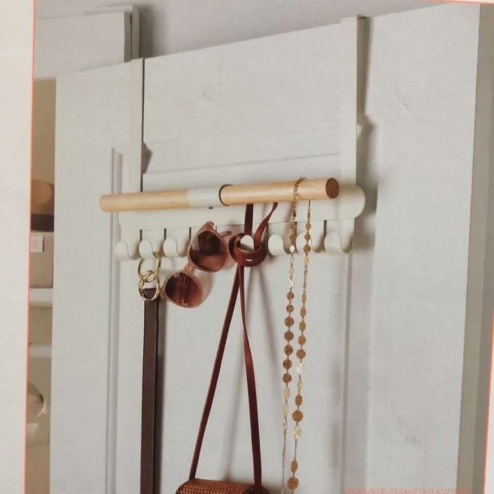 Squared Away Over-the-Door Accessory Organizer in Blond/Coconut Milk